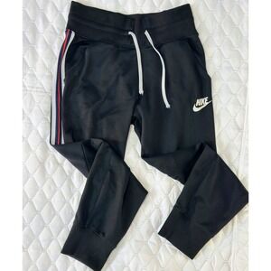 Nike Track Pants Women Medium Black Good Side Stripe Jogger Joggers